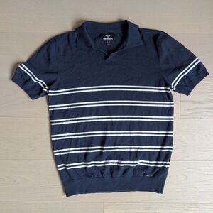 Classic Blue and White Striped Polo Shirt